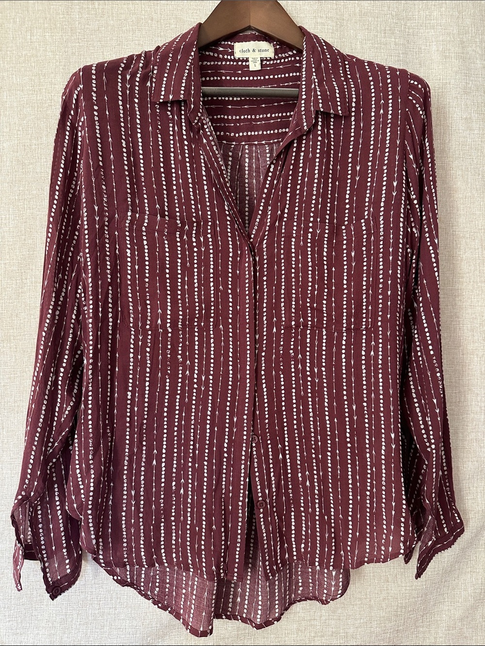 Like New Cloth and Stone Dress Shirt Size Large - Picture 1 of 5